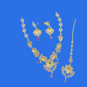 Gold Neclace Set with Mang Tikka